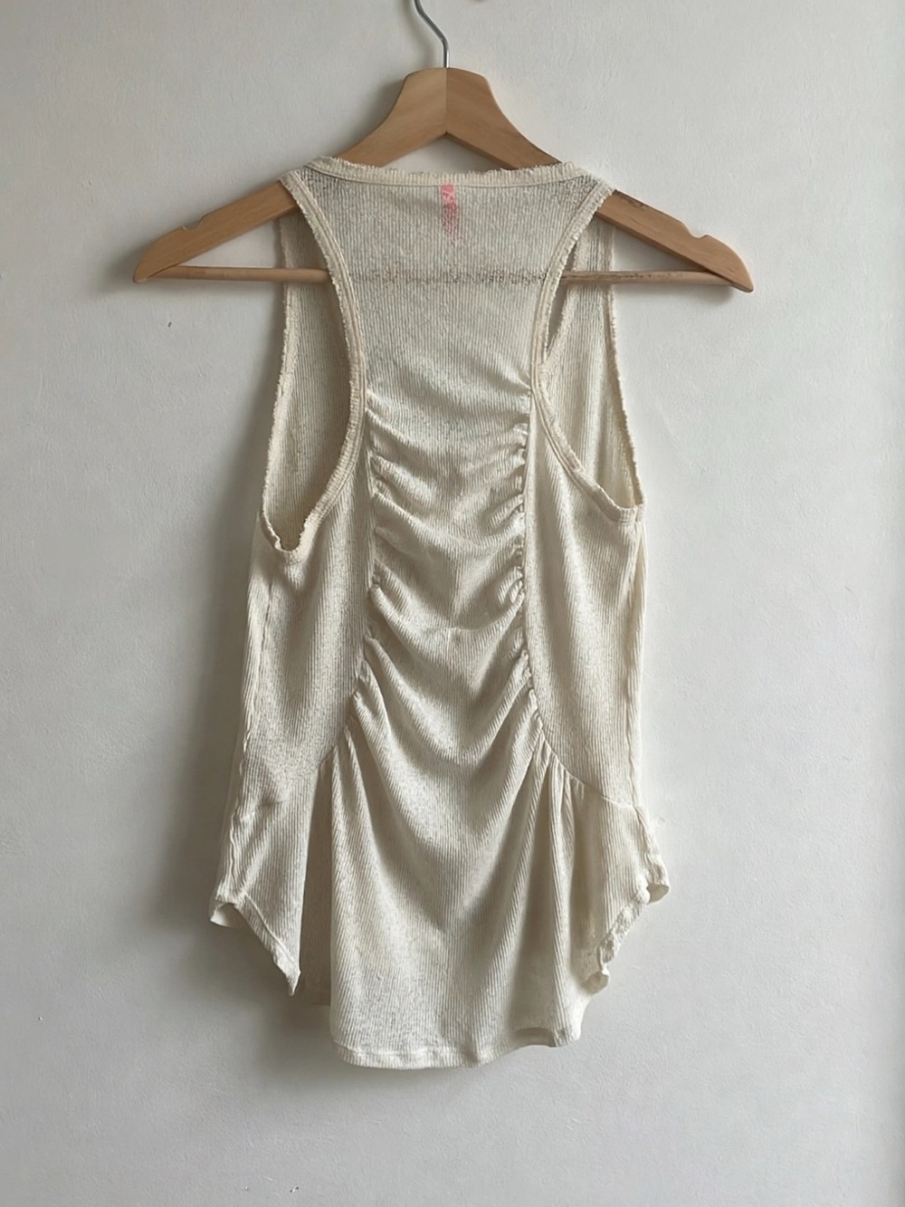 Farm Rio Cream Ivory Sleeveless Raceback Tank Top Dainty Ditzy Romantic Size:S/P